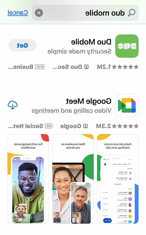 duo mobile on app store