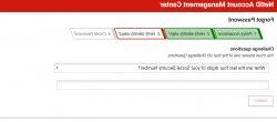 NetID password reset challenge questions